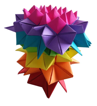 Cover Paper Origami by Bailey Young, Year 11, Hillcrest Christian College Student artwork of a lampshade