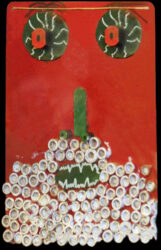 Recycled Materials by Garet Stern, Year 3, Melbourne Montessori School Student artwork of a mask