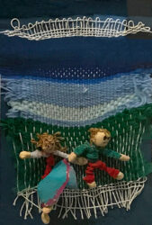 Weaving and Mixed Media by George McQuire, Year 4, Melbourne Montessori School Student artwork of weaving mixed media