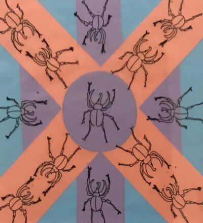 Fineliner on Tracing Paper by Raghav Chegu, Year 6, Overnewton Anglican Community College Student artwork of an insect pattern