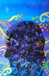 Mixed Media on Paper by Ranithri Rajapakse, Year 8, Overnewton Anglican Community College Student artwork of an abstract portrait