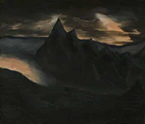 Acrylic on Canvas by Lakshmi Malhorta, Year 8, St Leonard’s College Student artwork of a landscape