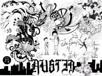 Marker on Canvas by Austin Nitagron, Year 11, The Hamilton and Alexandra College Student artwork of an anime scene