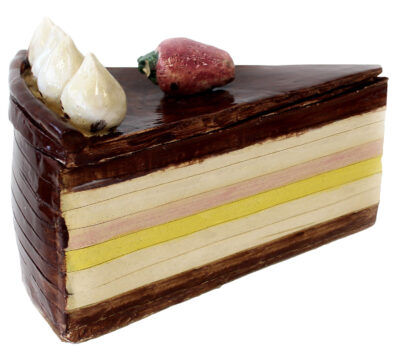 Glazed Ceramic by Konstantinos Siamidis, Year 8, Alphington Grammar Student artwork of a ceramic cake