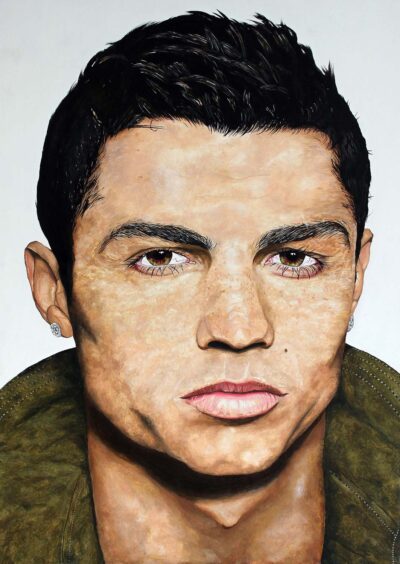 Acrylic on Canvas by Alexandra Ganci, Year 12, Alphington Grammar Student artwork of a portrait of a man