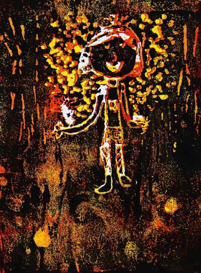 Print on Paper by Ruby Potter, Year 3, Fintona Girls’ School Student artwork of a portrait