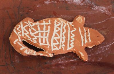 Mixed Media on Board by Caitlyn, Year 3, Fintona Girls’ School Student artwork of a ceramic possum