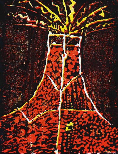 Print on Paper by Isabella Liu, Year 3, Fintona Girls’ School Student artwork of a volcano