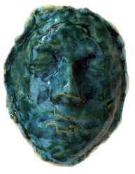 Student artwork of a ceramic mask