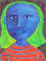 Student artwork of a portrait