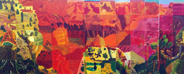 Acrylic on Canvas Board, a group project by Year 5 and Year 6 students from Huntingtower Student artwork of