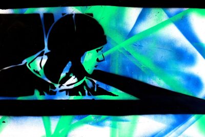 Stencil on Paper by Vishmidhan Ravindrababu, Year 9, Huntingtower Student artwork of stencil art