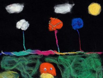 Dry Needle Felting by Miriam Assaad, Year 6, Northside Christian College Student artwork of The Lorax in felt