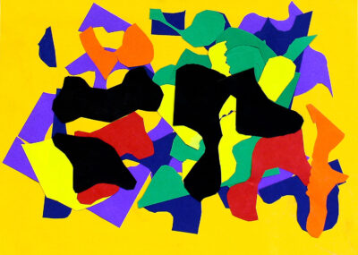 Collage on Paper by Daniel Evans, Year 1, Northside Christian College Student abstract artwork