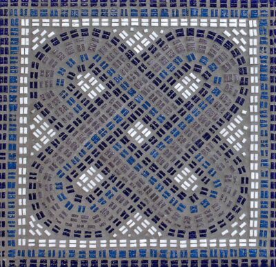 Ceramic Tile on MDF by Camilla Cohen, Class 6, Sophia Mundi Steiner School Student artwork of a mosaic