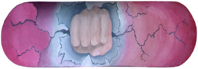 Acrylic on Skateboard Deck by Uyen Dien, Year 8, The Knox School Student artwork of skateboard art