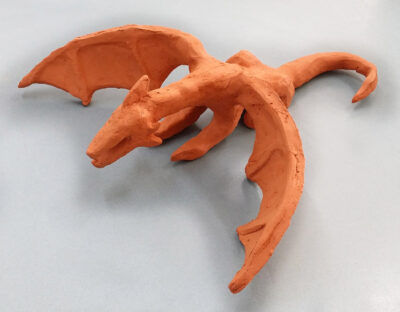 Digital Image (Unglazed Ceramic) by Samuel Xie, Year 10, Trinity Lutheran College Student artwork of a ceramic dragon