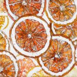Student artwork of orange slices