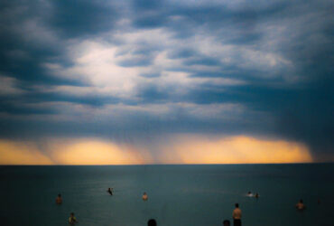 Digital print on paper by Alex Rafail, Year 10, Huntingtower Student artwork of a summer storm