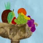 Student artwork of fruit bowl still life