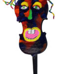 Student artwork of painted violins