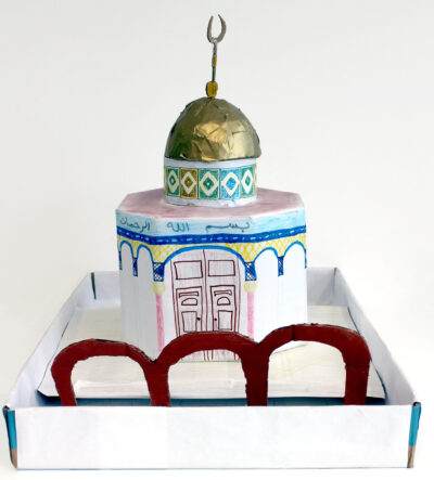 Mixed media by Ahlam Haddara, Year 7, Al-Taqwa College Student artwork of a model mosque
