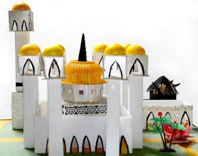 Mixed media by Rachid Kamareddine, Year 8, Al-Taqwa College Student artwork of a model mosque