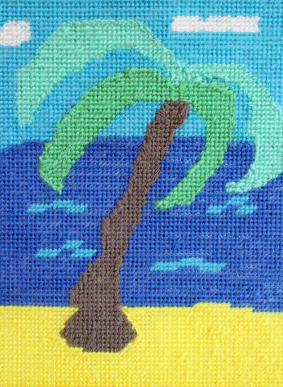 Tapestry by Badrieh Elhouli, Year 8, Al-Taqwa College Student artwork of a tapestry with palm tree