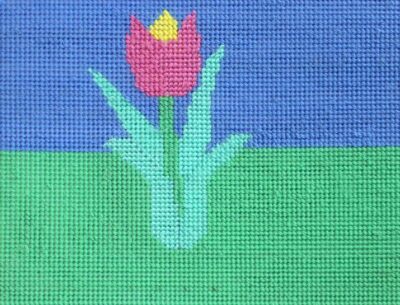 Tapestry by Israa Elhawli, Year 8, Al-Taqwa College Student artwork of a tapestry with flower