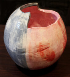 Earthenware ceramic by Jessica Brott, Year 9, Bialik College Student artwork of a ceramic sculpture