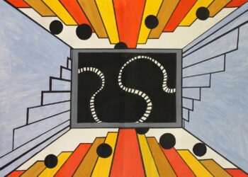 Gouache and watercolour on paper by Yotam Kimchi, Year 8, Bialik College Student abstract artwork