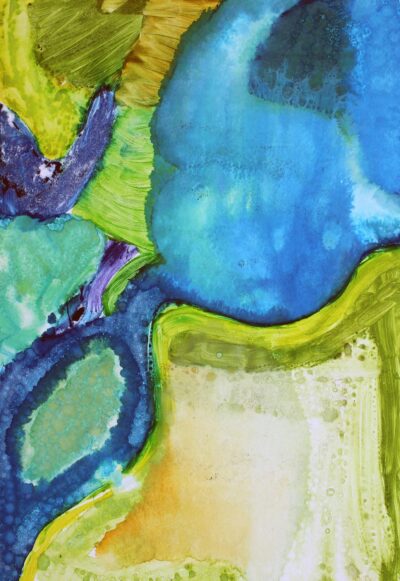 Monoprint by Charlie Lloyd, Year 10, Preshil – The Margaret Lyttle Memorial College Student abstract artwork