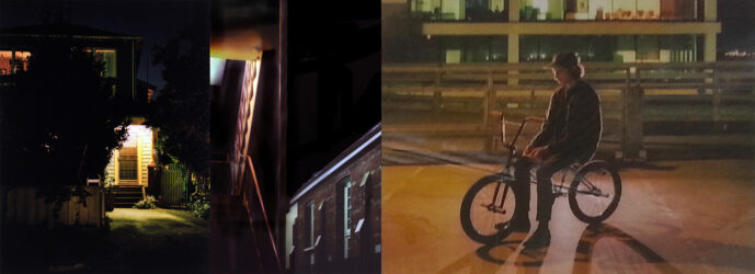 Digital photograph by Griselda Crombie, Year 12, Preshil – The Margaret Lyttle Memorial College Student artwork of a home and street at night