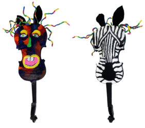 Modroc and acrylic paint on violin by Emily O'Brien, Year 9, The Knox School Student artwork of painted violins