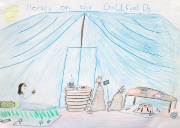 Pencil on paper by Ruby Kmiec, Class 5, Ghilgai Steiner School Student artwork of the goldfields