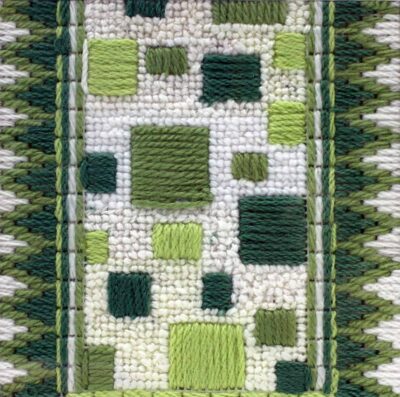 Embroidery on canvas by Giselle Upton, Year 7, St Catherine’s School Student artwork of embroidery