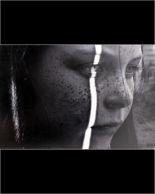 Black and white photographic prints by Charlotte Henderson, Year 10, St Catherine’s School Student artwork of a photographic portrait