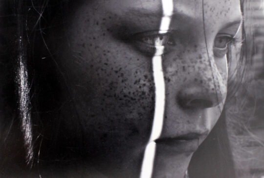 Black and white photographic prints by Charlotte Henderson, Year 10, St Catherineās School Student artwork of a photographic portrait