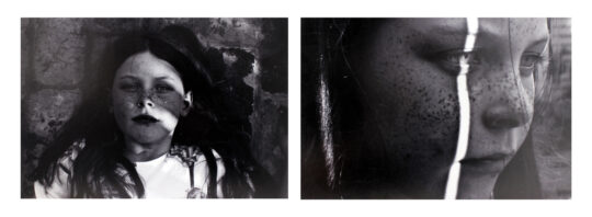 Black and white photographic prints by Charlotte Henderson, Year 10, St Catherineās School Student artwork of a photographic portrait