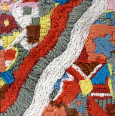 Embroidery on canvas by Harper Roberts, Year 8, St Catherine’s School Student artwork of embroidery