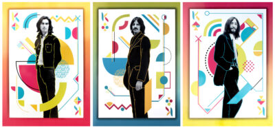 Digital image print on foamcore by Hazel Wong, Year 12, St Catherine’s School Student artwork of The Beatles