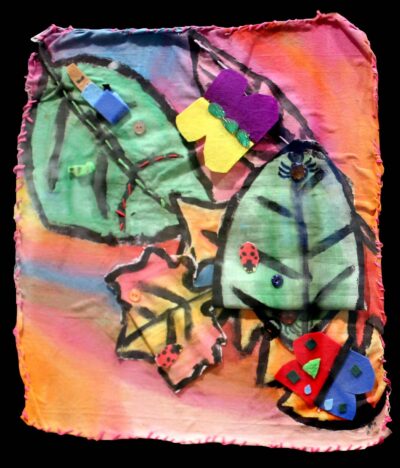 Mixed media by Stephanie Murphy and Alice Berenger, Collaborative Work, Year 3, Balcombe Grammar School Student artwork of bugs on leaves