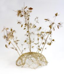 Wire, glue and spray paint by Jacinta Shand, Year 12, Balcombe Grammar School Student artwork of a fascinator