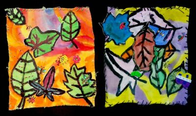 Mixed media by Ella-Rose Doolan and Thomas Kennedy, Collaborative Work, Year 3, Balcombe Grammar School Student artwork of bugs on leaves