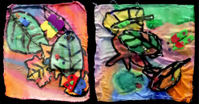 Mixed media by Stephanie Murphy and Alice Berenger, Collaborative Work, Year 3, Balcombe Grammar School Student artwork of bugs on leaves