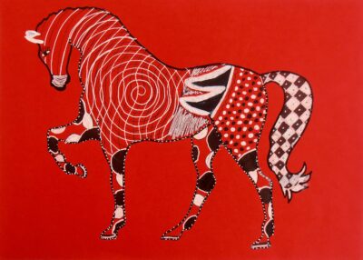 Pen on paper by Alyssa Turnley, Year 5, Carey Baptist Grammar School Student artwork of a horse