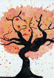 Student artwork of a tree