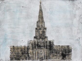 Student artwork of a cathedral