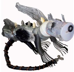 Student artwork of a dragon sculpture