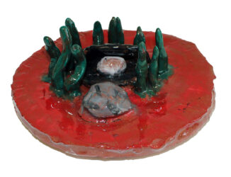 Student artwork of a ceramic platter